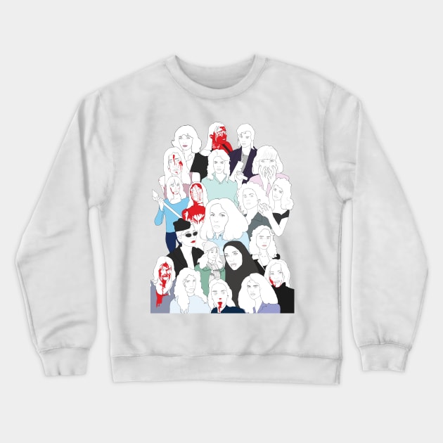 Women in Horror Crewneck Sweatshirt by attackofthegiantants